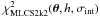 Mathematical equation: \hbox{$\chi^2_{\mathrm{MLCS2k2}}(\boldsymbol{\theta}, h, \sigma_\mathrm{int})$}