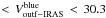 Mathematical equation: \hbox{$<\,V_{\rm{outf-IRAS}}^{\rm{blue}}\,<\,30.3$}