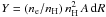 Mathematical equation: \hbox{$Y=(n_{\rm e}/n_{\rm H})\,n_{\rm H}^2\,A \,{\rm d}R$}