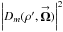 Mathematical equation: \hbox{$\left|D_{m}(\rho^{\prime},\vecbf{\Omega})\right|^{2}$}