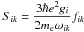 Mathematical equation: \hbox{$\displaystyle S_{\lstate \ustate}=\frac{3\hbar e^2g_\lstate}{2m_\mathrm{e}\omega_{\lstate\ustate}}f_{\lstate \ustate}$}