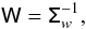 Mathematical equation: \begin{equation} \mathsf W =\mathsf\Sigma_w^{-1},\label{eq:Wmatrix} \end{equation}