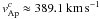 Mathematical equation: \hbox{$v_{\rm Ap}^c\approx 389.1~\rm km\, s^{-1}$}