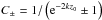 Mathematical equation: \hbox{$C_\pm=1/\left({\rm e}^{-2 k {z_0}}\pm 1\right)$}