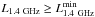 Mathematical equation: \hbox{$L_{1.4~{\rm GHz}} \geq L_{1.4~{\rm GHz}}^{\min}$}