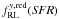 Mathematical equation: \hbox{$f^{y,{\rm red}}_{\rm RL}({\it SFR})$}