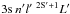 Mathematical equation: \hbox{$3{\rm s} \: n^\prime l^\prime \; ^{\rm 2S^\prime +1}L^\prime$}