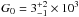 Mathematical equation: \hbox{$G_0 = 3^{+2}_{-1}\times 10^3$}