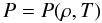 Mathematical equation: \appendix \setcounter{section}{1} \begin{equation} P=P(\rho, T) \label{Eq2} \end{equation}