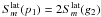 Mathematical equation: \hbox{$S_{m}^{\rm lat} (p_1) = 2 S_{m}^{\rm lat} (g_2)$}