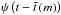 Mathematical equation: \hbox{$\psi \left( {t - \tilde t\left( m \right)} \right)$}