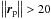 Mathematical equation: \hbox{$\left\| {{\bm{r}}_{\rm p} } \right\| > 20$}