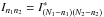 Mathematical equation: \hbox{$\:I_{{n_{1}n_{2}}} = I_{(N_{1}-n_{1})(N_{2}-n_{2})}^{*} \:$}