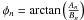 Mathematical equation: \hbox{$\phi_{n} = \arctan \left(\frac{A_{n}}{B_{n}}\right)$}