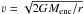 Mathematical equation: \hbox{$\varv=\sqrt{2GM_{\rm enc}/r}$}