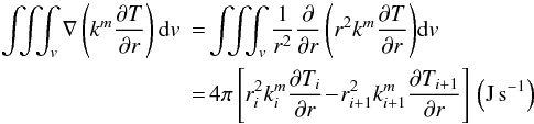 Mathematical equation: \appendix \setcounter{section}{1} \begin{equation} l_i={\frac{\Delta r_{i-1} +\Delta r_i} {\frac{\Delta r_{i-1}}{L_{i-1}} + \frac{\Delta r_i}{L_i}}}\cdot \label{network} \end{equation}