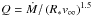 Mathematical equation: \hbox{$Q = \dot{M}/ \left(R_{*}v_\mathrm{\infty}\right)^{1.5}$}
