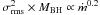 Mathematical equation: \hbox{$\sigma^2_{\rm rms}\times M_{\rm BH}\propto \dot{m}^{0.2}$}