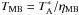 Mathematical equation: \hbox{$T_{\rm MB} = T_{\rm A}^{*}/ \eta_{\rm MB}$}