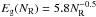 Mathematical equation: \hbox{$E_{\rm g}(N_{\rm R}) = 5.8 N_{\rm R}^{-0.5}$}