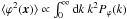 Mathematical equation: \hbox{$\langle\varphi^2(\vec{x})\rangle\propto\int_0^\infty\mathrm{d}k~k^2P_\varphi(k)$}