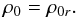 Mathematical equation: \begin{equation} \rho_0 = \rho_{0r}. \label{rhopropreconstant} \end{equation}