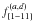 Mathematical equation: \hbox{$f_{\{1-11\}}^{(a,d)}$}