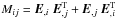 Mathematical equation: \hbox{$M_{ij}=\boldsymbol{E}_{,i}\;\boldsymbol{E}_{,j}^\mathrm{T}+\boldsymbol{E}_{,j}\:\boldsymbol{E}_{,i}^\mathrm{T}$}