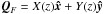 Mathematical equation: \hbox{$\boldsymbol{Q}_F = X(z) \boldsymbol{\hat{x}} + Y(z) \boldsymbol{\hat{y}}$}