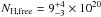 Mathematical equation: \hbox{$N_{\rm H,\rm free} = 9^{+4}_{-3} \times10^{20}$}