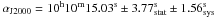 Mathematical equation: \hbox{${\rm \alpha_{J2000} = 10^{h} 10 ^{m} 15.03^{s} \pm 3.77 ^{s}_{\rm stat} \pm 1.56 ^{s}_{\rm sys}}$}
