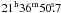 Mathematical equation: \hbox{$21^\mathrm{h}36^\mathrm{m}50\fs7$}