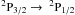 Mathematical equation: \hbox{$^2{\rm P}_{3/2} \to\ ^2{\rm P}_{1/2}$}