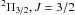 Mathematical equation: \hbox{$^2\Pi_{3/2}, J = 3/2$}