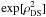 Mathematical equation: \hbox{$\exp [\rho_{\rm DS}^2]$}