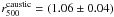 Mathematical equation: \hbox{$r^{\rm caustic}_{500}=(1.06\pm 0.04)$}