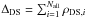 Mathematical equation: \hbox{$\Delta_{\rm DS}=\sum_{i=1}^{N_{\rm all}}\rho_{{\rm DS},i}$}