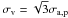 Mathematical equation: \hbox{$\sigma_{\rm v}=\sqrt{3}\sigma_{\rm a,p}$}