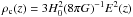 Mathematical equation: \hbox{$\rho_{\rm c}(z)=3H_{0}^2(8\pi G)^{-1}E^2(z)$}