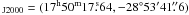 Mathematical equation: \hbox{$_{\mathrm{J2000}} = (17^{\mathrm{h}}50^{\mathrm{m}}17.\!^{\mathrm{s}}64, -28\degr53\arcmin41\farcs6)$}