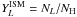 Mathematical equation: \hbox{$Y^{\rm ISM}_L=N_L/N_{\rm H}$}