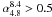 Mathematical equation: \hbox{$\alpha_{4.8}^{8.4} > 0.5$}