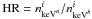 Mathematical equation: \hbox{${\rm HR} = n^{i}_{{\rm keV}^{a}}/n^{i}_{{\rm keV}^{b}}$}