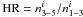 Mathematical equation: \hbox{${\rm HR} = n^{i}_{3-5}/n^{i}_{1-3}$}
