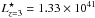 Mathematical equation: \hbox{$L^{\star}_{z=3} =1.33\times10^{41}$}