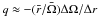 Mathematical equation: \hbox{$q\approx-(\bar{r}/\bar{\Omega})\Delta\Omega/\Delta r$}