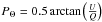 Mathematical equation: \hbox{$P_\mathrm{\Theta} = 0.5 \arctan\left(\frac{U}{Q}\right)$}