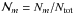 Mathematical equation: \hbox{$\Nmergnorm = N_m / N_{\text{tot}}$}