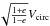 \hbox{$\sqrt{\frac{1+e}{1-e}}V_{\rm circ}$}