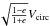 \hbox{$\sqrt{\frac{1-e}{1+e}}V_{\rm circ}$}